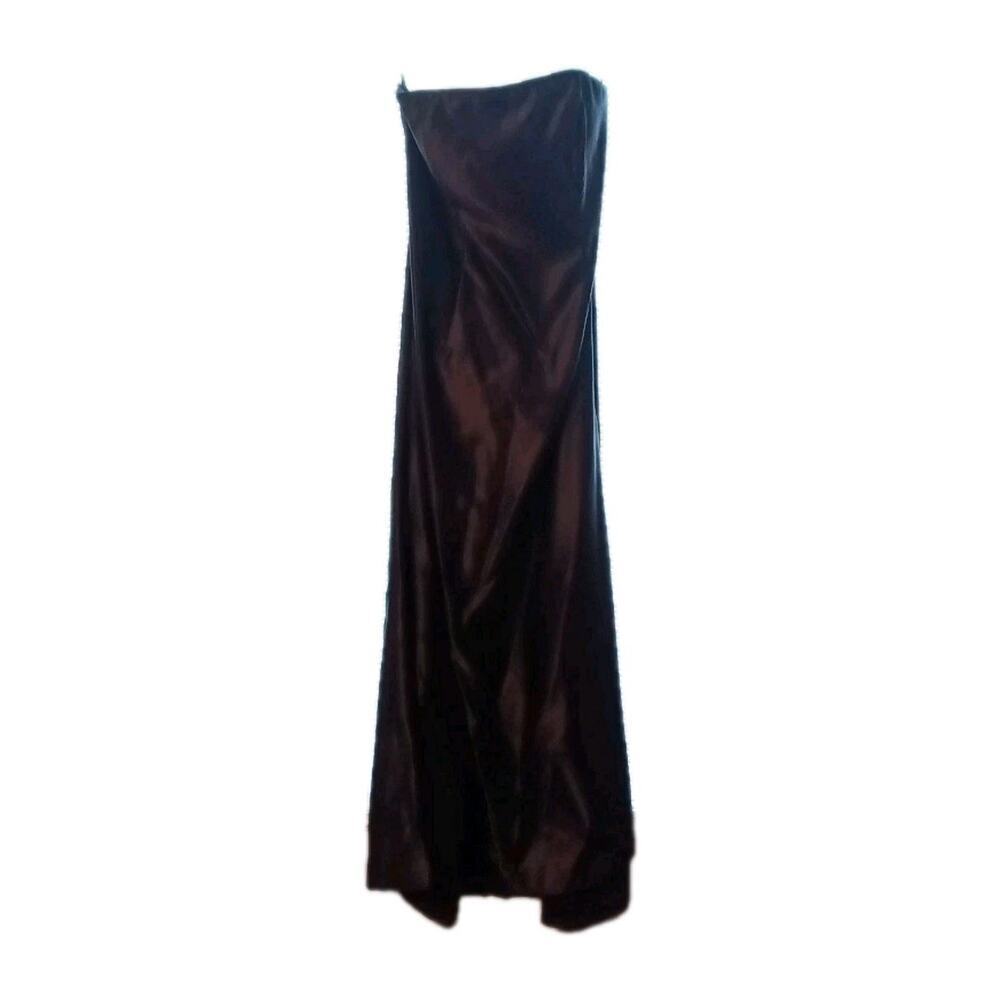 Jessica Mclintock Vintage Formal Dress Brown Sz.14 Strapless Bridal - Picture 4 of 6